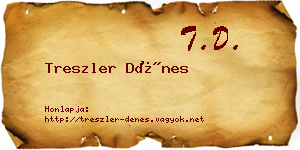 Treszler Dénes névjegykártya