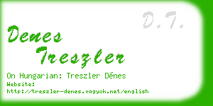 denes treszler business card